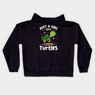 Just a Girl who Loves Turtles Kids Hoodie